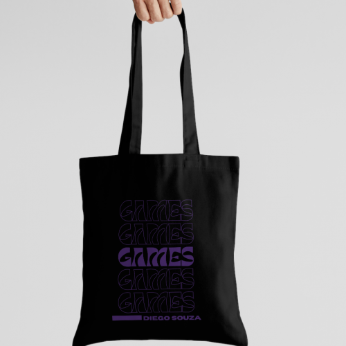 Screenshot 2025-05-22 at 15.50.04 'GAMES' Tote Bag - Black - 5x design